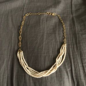 Faux pearl necklace